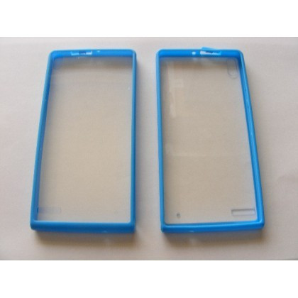 Husa Capac Silicon Huawei Ascend P6 Blue / Transparent (MD)