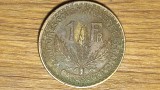 Camerun francez - raritate coloniala - 1 franc 1926 - frumos patinata multicolor ! - stare mult mai buna ca in poza