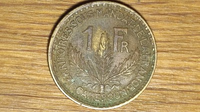 Camerun francez - raritate coloniala - 1 franc 1926 - frumos patinata multicolor ! - stare mult mai buna ca in poza foto
