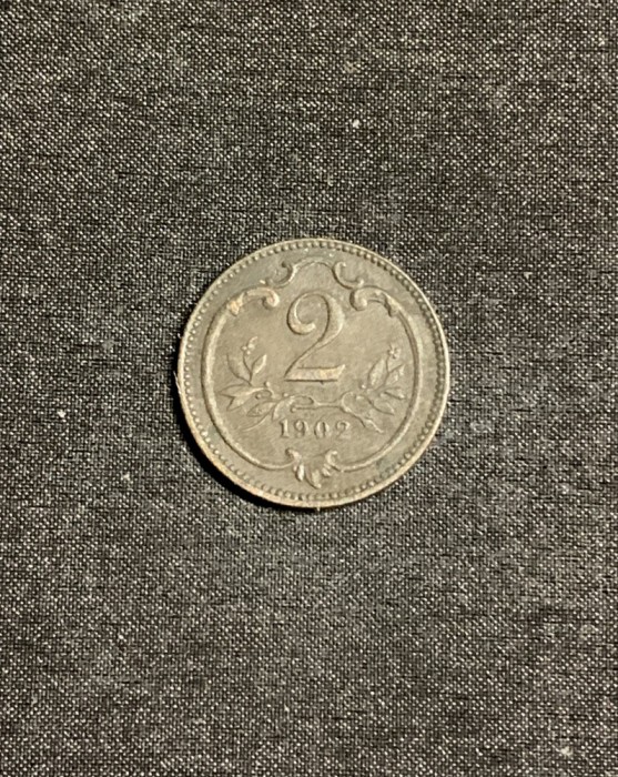Moneda 2 heller 1902 Austria