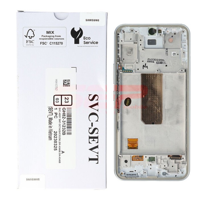 LCD+Touchscreen cu Rama Samsung Galaxy A54 5G / A546 WHITE Original Service Pack