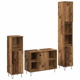 Cumpara ieftin Set de mobilier pentru baie 3 buc. Lemn Vechi 30 x 30 x 180 cm