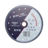 Disc diamantat turbo continuu 250x30/25.4mm, segment 10mm pentru gresie, faianta, ceramica dura Breckner Germany