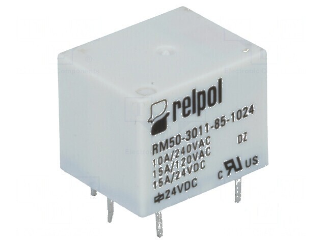 Releu electromagnetic SPDT 24VDC 15A 10A/240VAC RM50