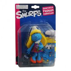 Figurina Strumfita cu Floare Alba - The Smurfs, 14 cm foto