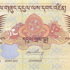 BHUTAN █ bancnota █ 5 Ngultrum █ 2011 █ P-28b █ UNC █ necirculata