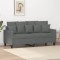 vidaXL Canapea cu 2 locuri, gri &icirc;nchis, 140 cm, material textil 359268