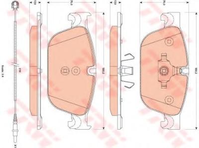 Set placute frana,frana disc CITROEN C5 III Break (TD) (2008 - 2016) TRW GDB1889 foto