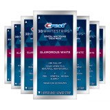 Benzi Crest 3D Glamorous White, 7 Plicuri, 10% concentratie, tratament pentru albirea dintilor