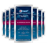 Benzi Crest 3D Glamorous White, 7 Plicuri, 10% concentratie, tratament pentru albirea dintilor