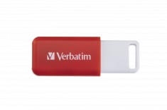 MEMORIE USB VERBATIM DATABAR 16GB USB 2.0 ROSU &amp;quot;49453&amp;quot; (TIMBRU VERDE 0.03 LEI) foto
