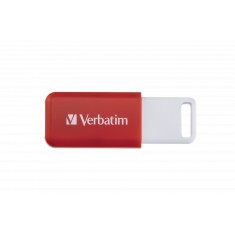 MEMORIE USB VERBATIM DATABAR 16GB USB 2.0 ROSU &quot;49453&quot; (TIMBRU VERDE 0.03 LEI)