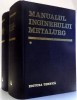 Manualul Inginerului Metalurg Vol. I-II, 1978, Suzana Gandea, Alexandru Rau, Florea Oprea, Iosif Tripsa, Nicolae Geru. Editura Tehnica
