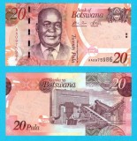 Botswana (pick 31) 20 Pula 2009 UNC serie: AA0975986; Motsete