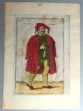 Nicolas de Nicolay "Fante Ragusco, &ograve; Messagiero" xilogravura Veneția, cca. 1580