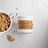 Lumanare parfumata handmade din ceara naturala de soia 100%, aroma Sfarama de biscuiti, Recipient ceramic, 150 g
