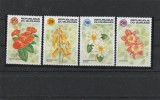Burundi 1992 - Flora , Flori , serie 4 valori dantelate , MNH Mi.1726A-1729A