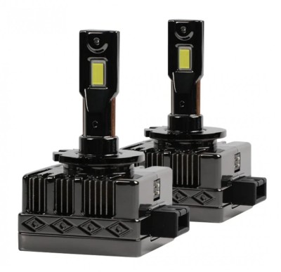 Set 2 Becuri LED D3S/R AutoREY&amp;reg; PRO 75W/bec Chip Cree 50.000 Lumeni Plug&amp;amp;Play pentru Far Auto, Conversie Xenon HID to LED 12-24V Canbus, fara eroare d foto