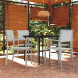 Gossi set mobilier pentru gradina, alb, 5 piese