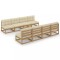 Set mobilier de gradina cu perne, 9 piese, lemn masiv de pin