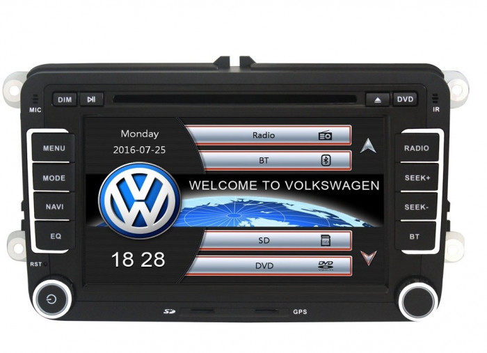 Navigatie Gps VW Golf 5 6 Passat B6 B7 CC Tiguan Touaren Jetta Eos Polo Sharan Amarok Caddy , Windows 6.0 , Dvd Player , Usb , Bluetooth , Card 8GB E