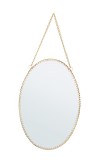 Cumpara ieftin Oglinda perete metal auriu Lacey 15,5x23 cm