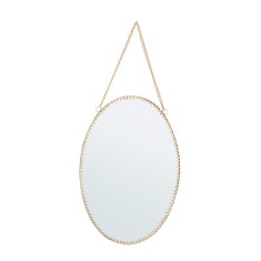 Oglinda perete metal auriu Lacey 15,5x23 cm