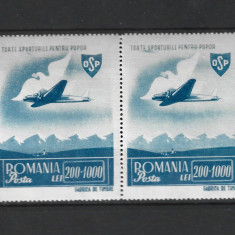 ROMANIA 1945 - O.S.P. POSTA AERIANA, PERECHE, MNH - LP 176