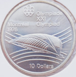 37 Canada 10 Dollars 1976 Montreal Olympic Velodrome km 114 argint, America de Nord