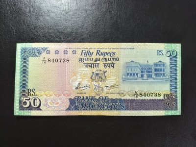 MAURITIUS 50 RUPII 1986 XF++ foto