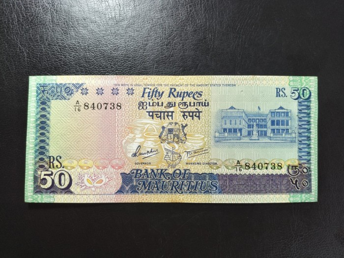 MAURITIUS 50 RUPII 1986 XF++