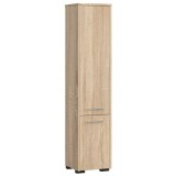 Dulap baie, placa laminata, 5 rafturi, 2 usi, stejar Sonoma, 30x30x140 cm
