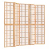 Cumpara ieftin Paravan pliabil de camera, 5 panouri, 200x170 cm, stil japonez