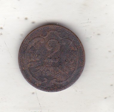 bnk mnd Austria 2 heller 1908 foto