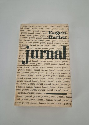 Carte cu autograf Eugen Barbu Jurnal foto