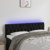 VidaXL Tăblie de pat cu LED, negru, 144x7x78/88 cm, catifea 3121998