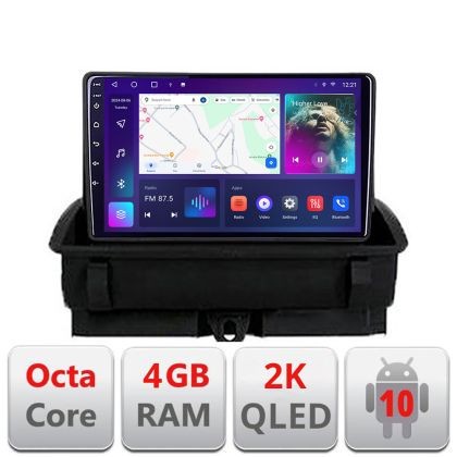 Navigatie Audi Q3 2011-2018 Android Octa Core Ecran 2K QLED GPS 4G 4+32GB 360 KIT-q3+EDT-E409-2K CarStore Technology