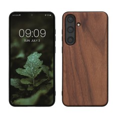 Husa Kwmobile pentru Samsung Galaxy S24 Plus, Maro, Lemn, KWM000021LF001C