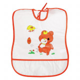 Baveta plastic moale 30x35 cm Orange bear Sunny Baby