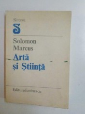 ARTA SI STIINTA de SOLOMON MARCUS 1986