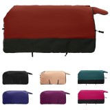 vidaXL Pătură pentru cai Verde &icirc;nchis și negru 145 cm Poliester 42013064