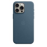 Husa FineWoven Case with MagSafe pentru iPhone 15 Pro Max, Pacific Blue &quot;MT4Y3ZM/A&quot;, Albastru, Textil, Apple