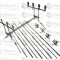 Kit 4 Lansete 3,6m Super Point cu Mulinete G6500 si Rod Pod Full Echipat