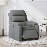 vidaXL Fotoliu rabatabil electric, gri &icirc;nchis, material textil