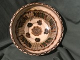 Arta si Traditie - Farfurie din ceramica model deosebit realizata la Horezu a doua jumatate a secolului XX !