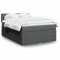 vidaXL Pat box spring cu saltea, gri &icirc;nchis, 140x190 cm, textil 3289759