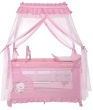 Patut pliabil, stil baldachin, Lorelli Magic Sleep, cu accesorii, Mellow Rose Ballerina Bear