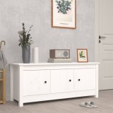 Dulap pentru pantofi, alb, 110x38x45,5 cm, lemn masiv pin