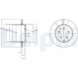 Disc frana Mazda Cx-7 (ER), Cx-9 (TB) Motor 2.2 MZR-CD AWD (ER10A), 3.5 AWD, 3.7, 3.7 AWD (TB10A), 325x18mm, 57 mm, OE L23226251C