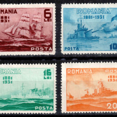 Romania 1931, LP 90, Semicentenarul Marinei Romane, seria, MNH LUX!